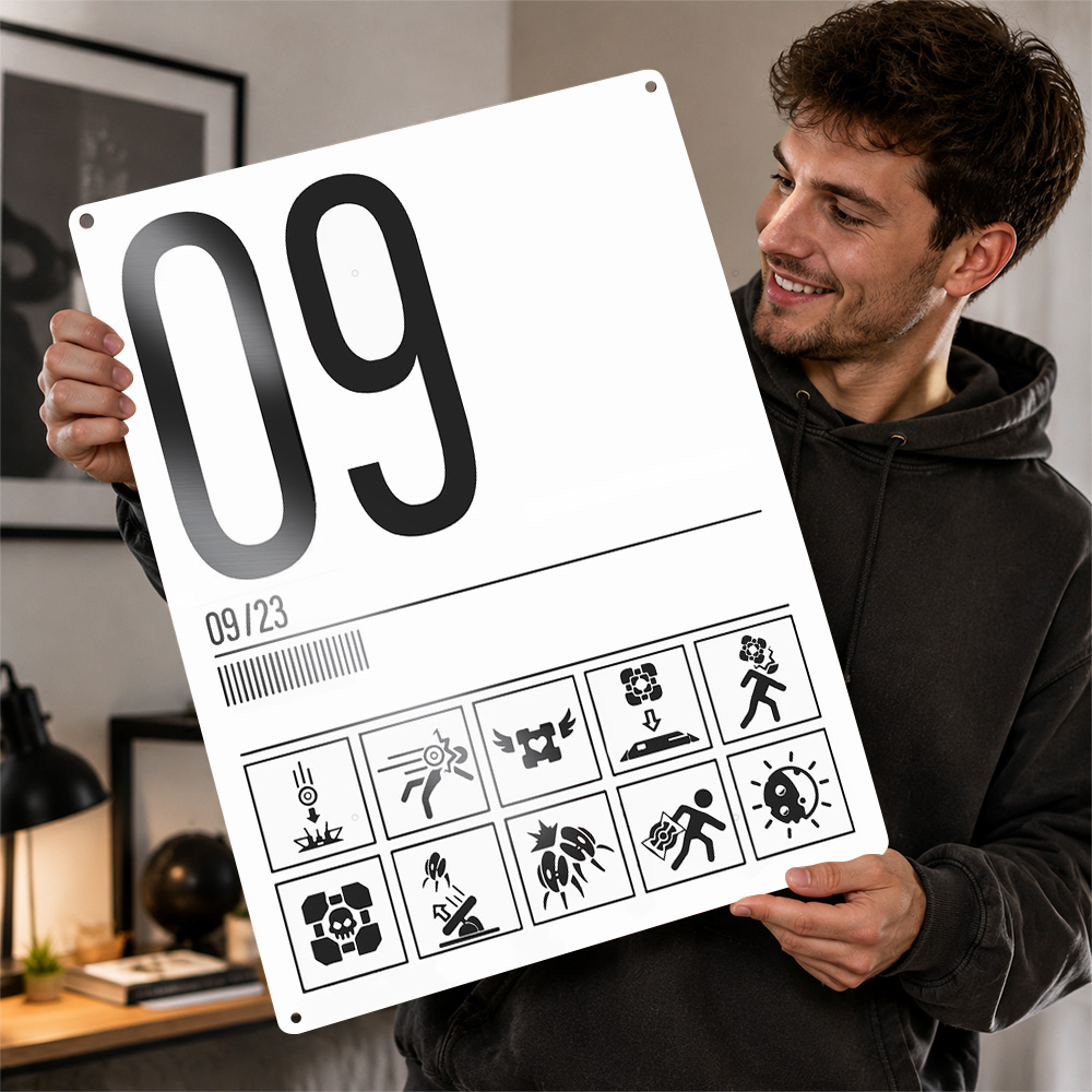 Retro Gaming Achievements - Poster Guida agli Achievement di Portal