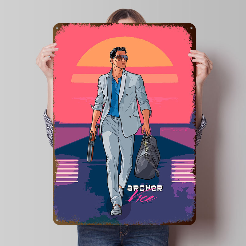 Retro Gaming Vibe - Poster in Latta 'Archer Old Vibes',