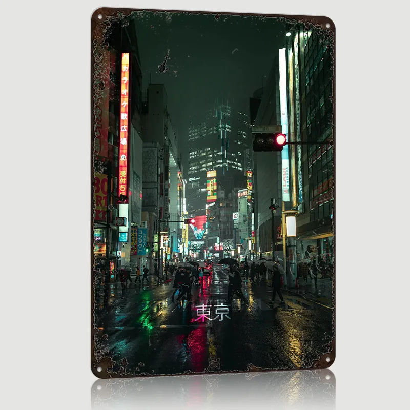 Retro Gaming Vibe - Poster stampato con atmosfera piovosa di