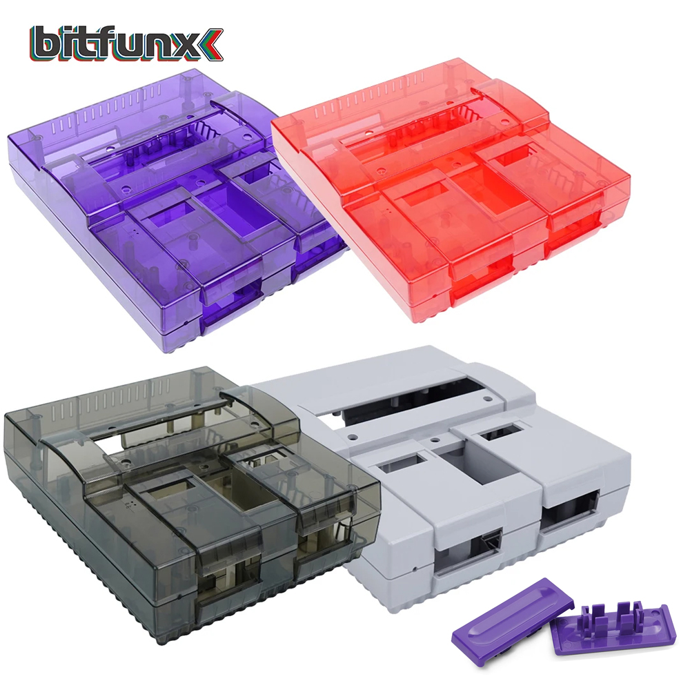 Retro Gaming Pro - Bitfunx SNES Custodia trasparente con guscio