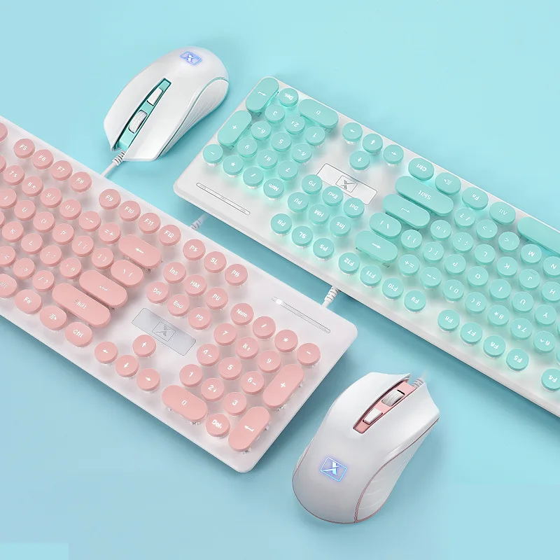 Retro Gaming Keyboard And Mouse - Kit tastiera e mouse da gioco