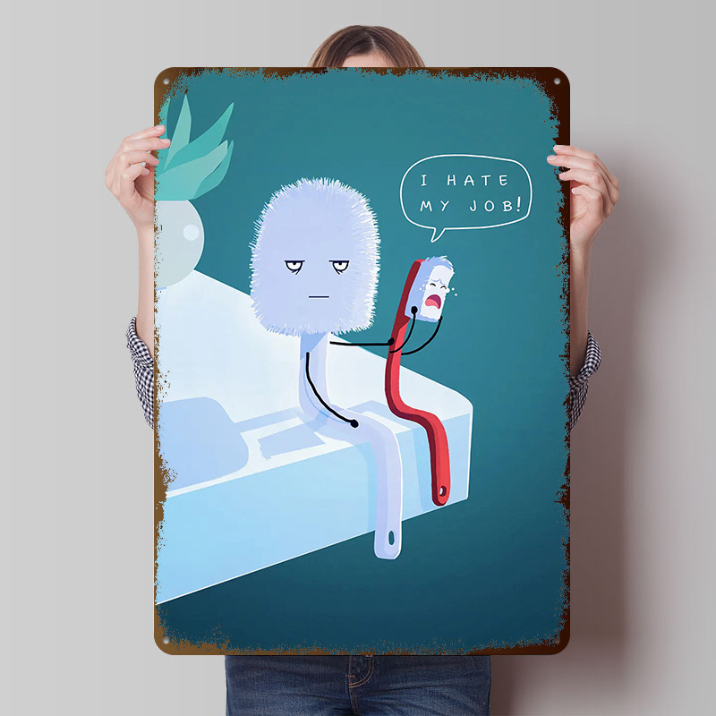 Retro Gaming Jobs - Poster Stampato 'Odio il Mio Lavoro',