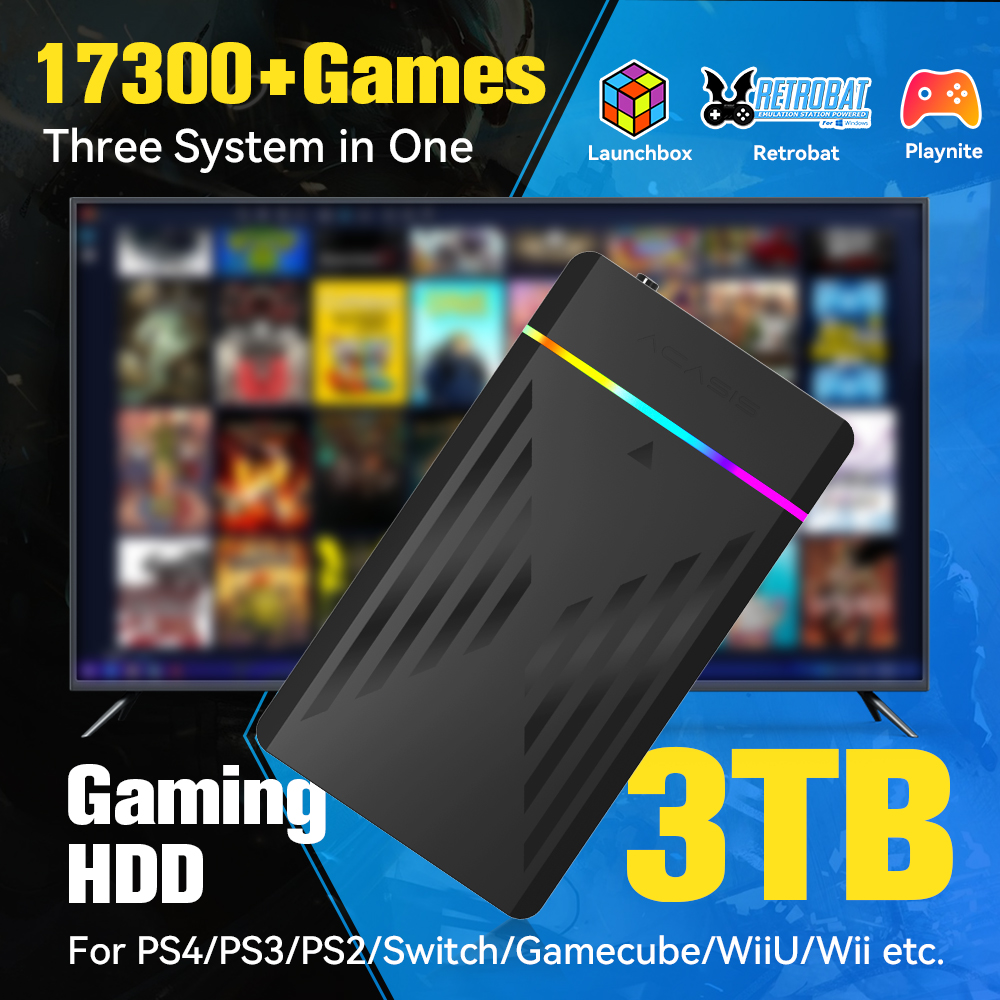 Retro Gaming Pro - HDD da gioco portatile da 3