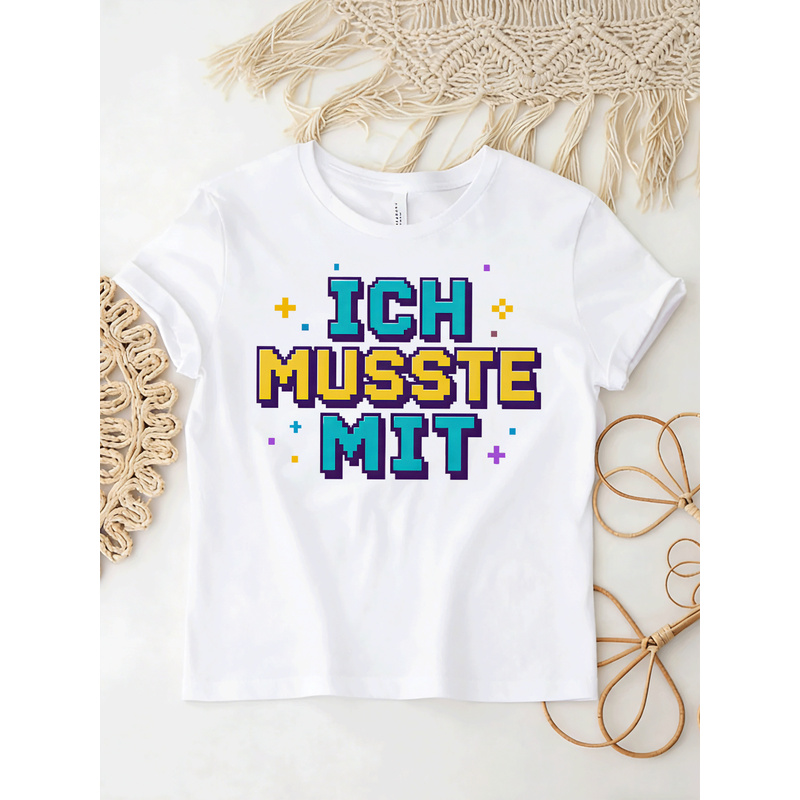 Ich Musste Mit German Meme T-S - Retro Gaming Meme recensione e prezzo