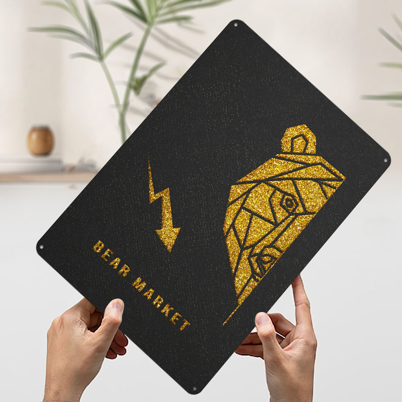 Poster Metallico Gold Bear Mar - Retro Gaming Market recensione e prezzo