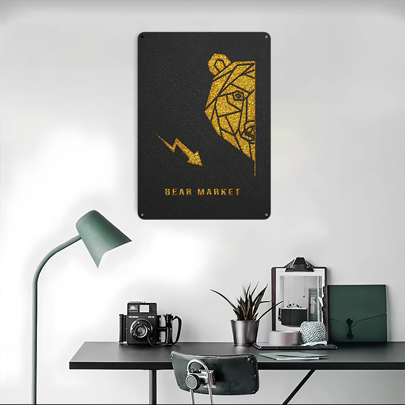 Poster Metallico Gold Bear Mar - Retro Gaming Market recensione e prezzo