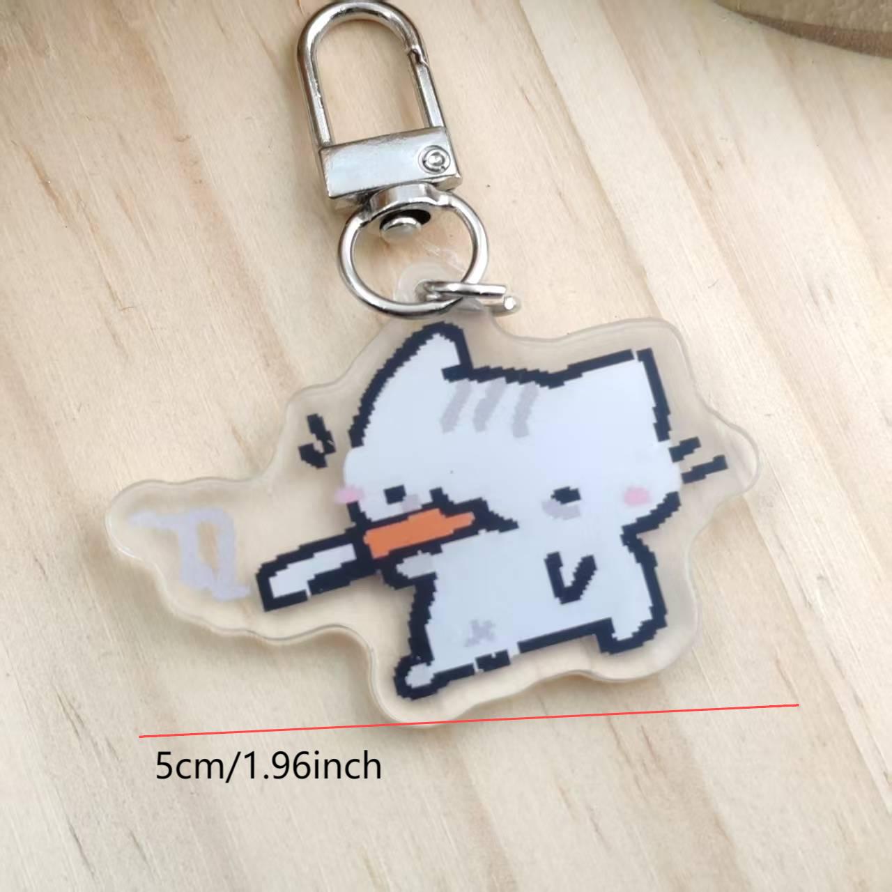 Portachiavi gatto pixel piatto - Retro Gaming Vibe recensione e prezzo